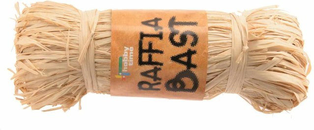 Glorex Raffiabast Natur in Beige und Braun, 150 g - Bild 1