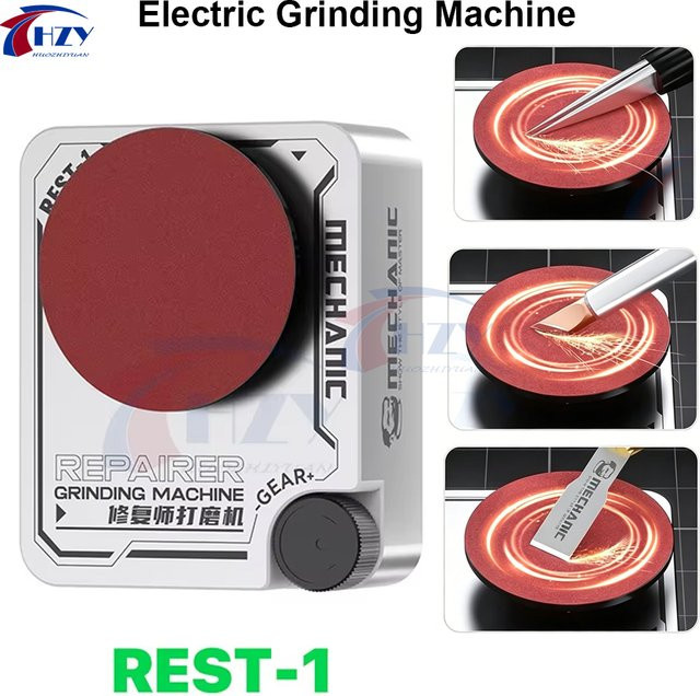 MECHANIC REST-1 Elektrische Schleifmaschine mit stufenloser Geschwindigkeitsregulierung und Akkubetrieb für Pinzetten, Lötspitzen und Reparaturwerkzeuge - Bild 1