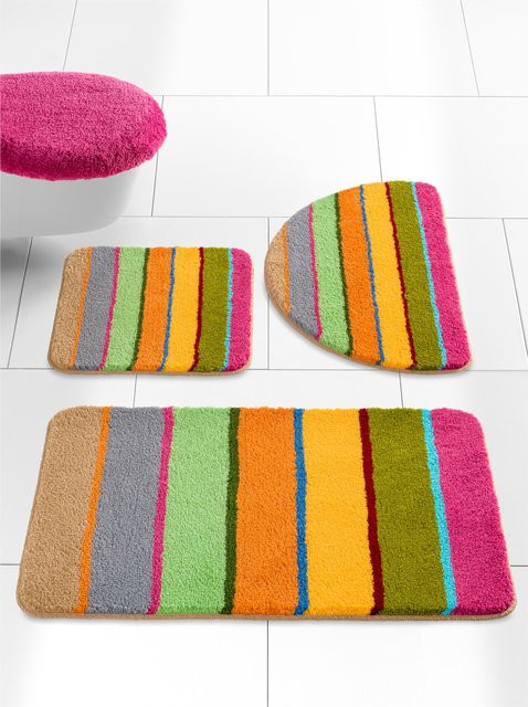 Kleine Wolke Badematte quadratisch multicolour aus Polyacryl rutschhemmend und für Fußbodenheizung geeignet - Bild 1
