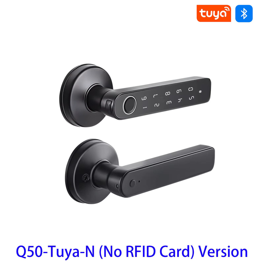 Tuya Bluetooth Smart Türschloss in Schwarz mit Fingerabdruck, Passwort und digitalem Schlossgriff sowie optionalem WLAN-Gateway - Bild 7