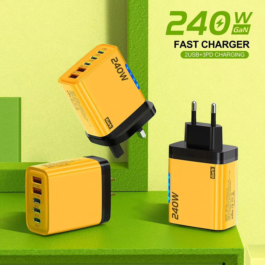 WALKESEN 240 W USB C PD Ladegerät mit 5 Ports und Quick Charge 3.0 in Schwarz - Bild 6