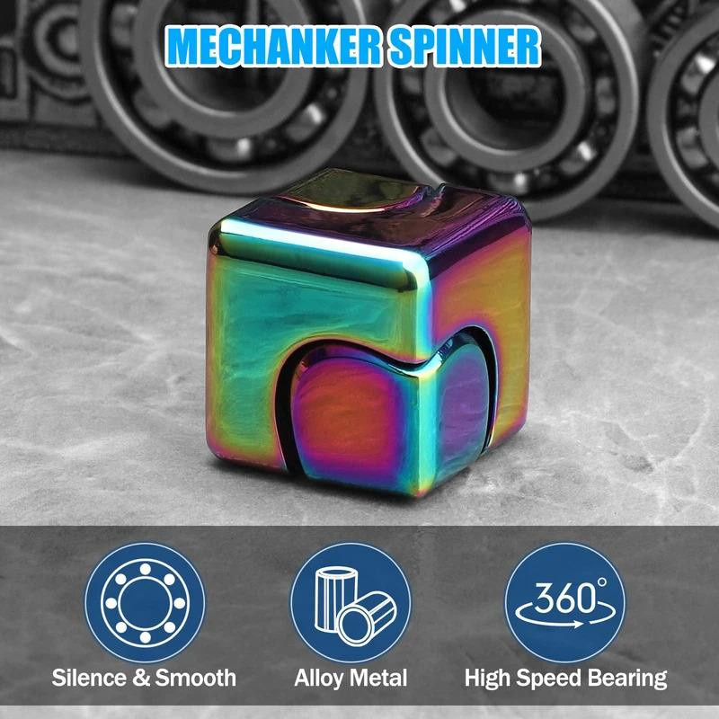 Linyi toy Fidget Spinner Würfel aus Metall bunt - Bild 3