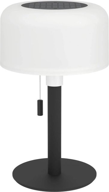 Eglo Solar-LED-RGBW-Tischleuchte Montapalma in Weiß und Schwarz mit Zugschalter, rund, IP54 - Bild 1