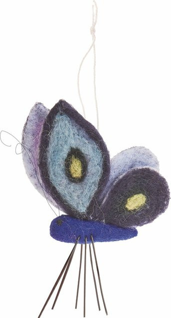 Rico Design Aufhänger Schmetterling aus Filz in Dunkelblau - Bild 1