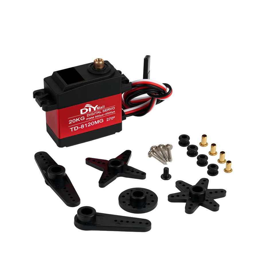 wishiot TD-8120MG Digitaler Servomotor, Metallgehäuse, Schwarz - Bild 2