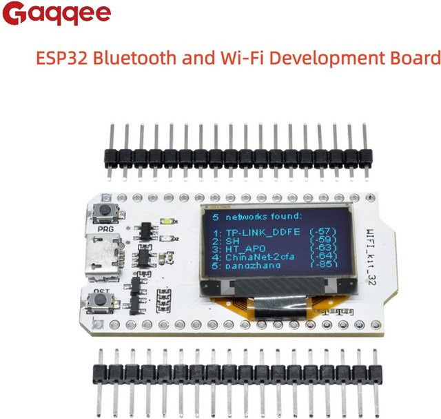 Gaqqee ESP32 Bluetooth WiFi-Entwicklungsplatine mit 0,96 Zoll OLED-Display und CP2102, Multicolour - Bild 1