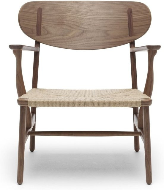 Carl Hansen & Søn CH22 Sessel mit Armlehnen in Braun aus Massivholz und Papierkordel - Bild 1