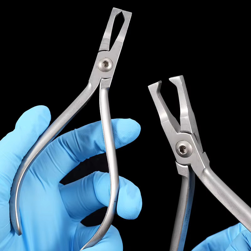 JIECARE Zahnärztliche Kieferorthopädische Zange zur Entfernung von Vorderzahn-Brackets aus Edelstahl in Silber - Bild 3