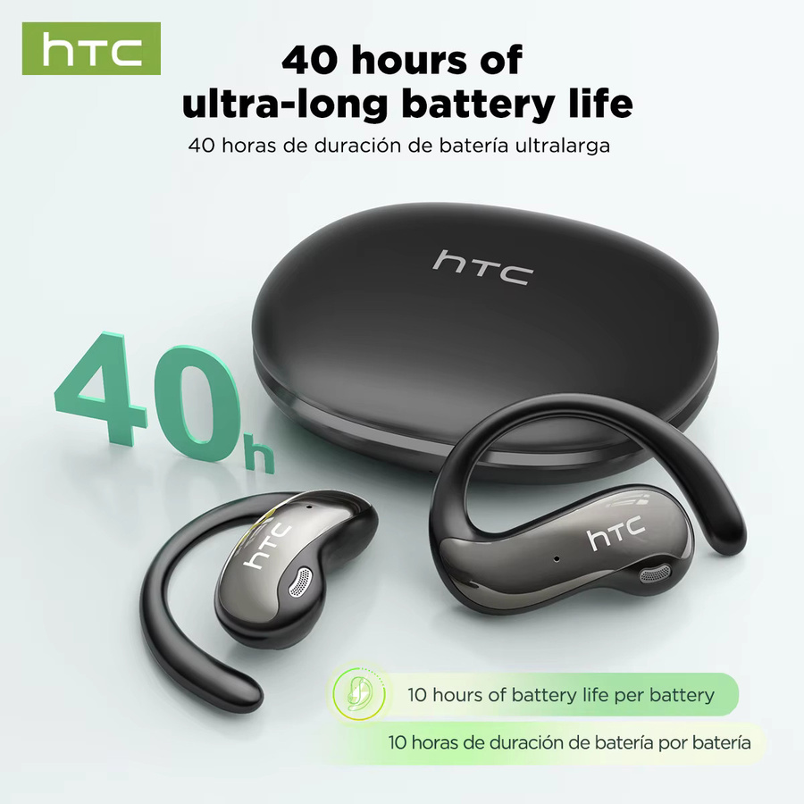 HTC NE19 Kabellose Bluetooth Open-Ear Kopfhörer mit AI-Übersetzung und ENC in Schwarz - Bild 6