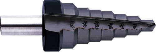 Exact 25302 HSS Stufenbohrer mit TiAIN Beschichtung und Zylinderschaft in Silber, Gesamtlänge: 8,5 cm - Bild 1