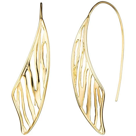 Colfem Durchzieh-Ohrhänger, 925 Silber, gold vergoldet, Unisex - Bild 1