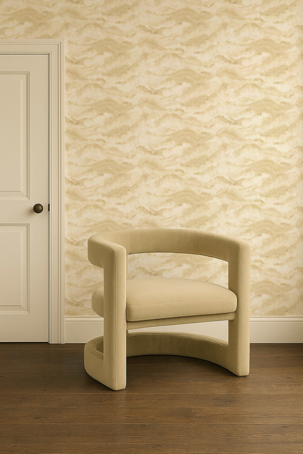 Clarke & Clarke Wallpaper Earthscape Savannah abstrakte Tapete in Beige Non-Woven modern - Bild 1