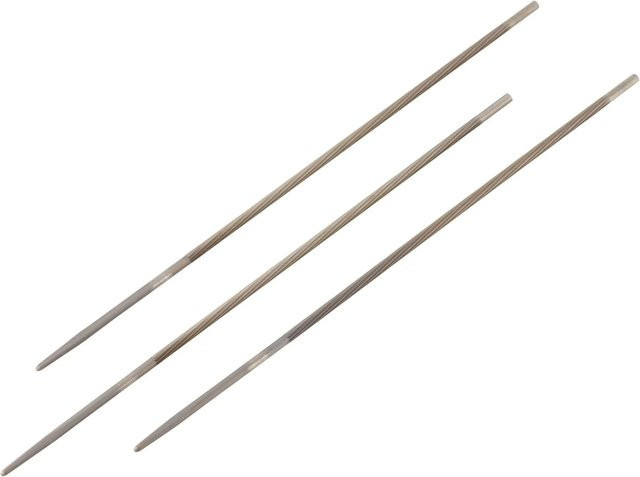 LUX-TOOLS Sägekettenfeilen aus Stahl, 3 Stück, Silber, 4 mm - Bild 1