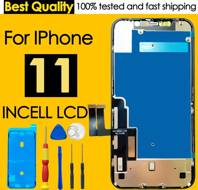 BINYEAE AAA-Incell LCD Display Ersatz mit Touchscreen für iPhone 11 in Schwarz - Bild 1