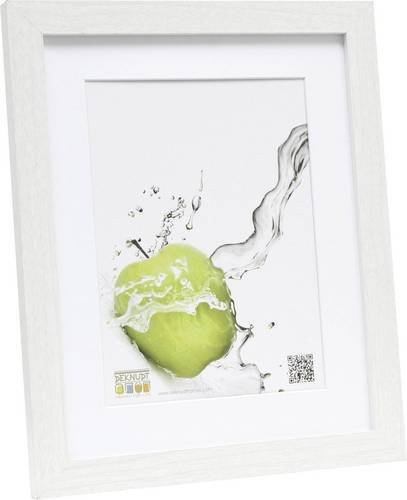 Deknudt S66KF1 P1 Bilderwechselrahmen mit Passepartout aus Holz in Weiß, Format: 18 x 24 cm - Bild 1