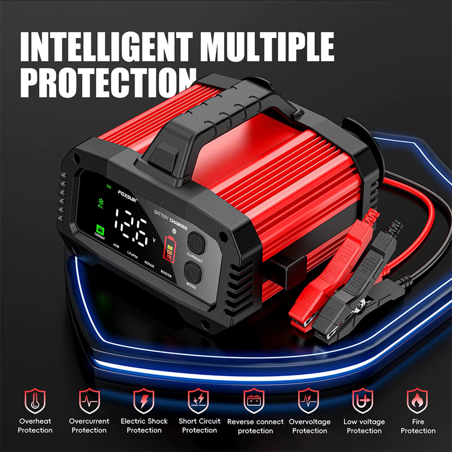 FOXSUR Intelligentes Autobatterie Ladegerät 12V/25A und 24V/15A mit Aluminiumlegierungsgehäuse - Bild 4