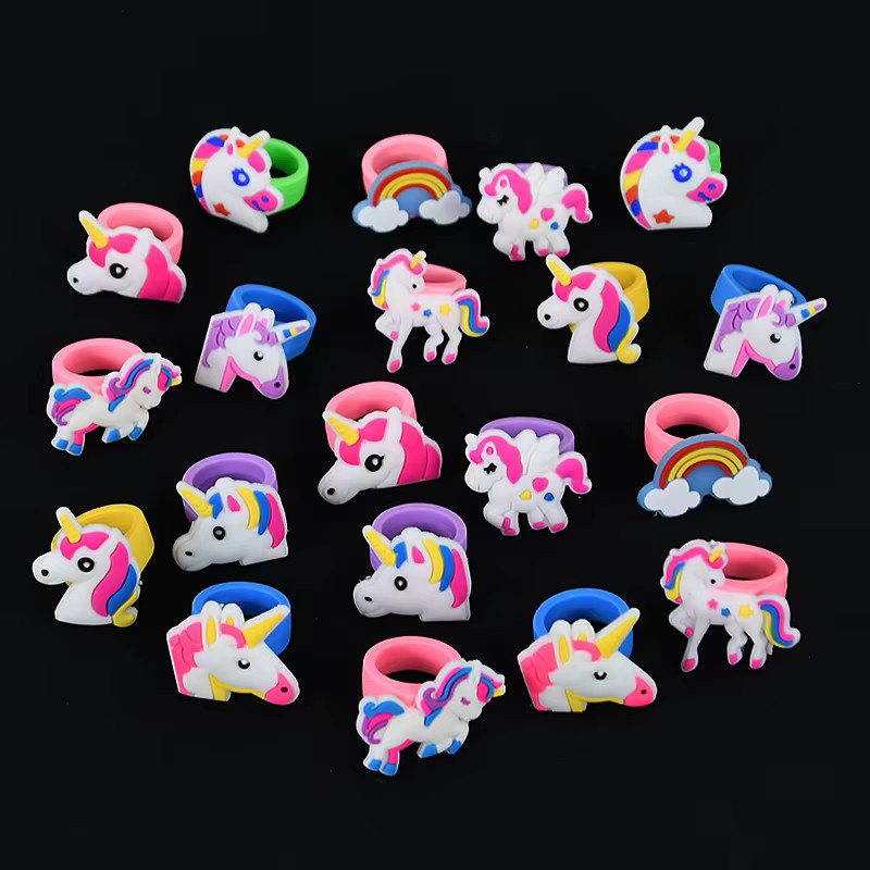 ZQNYCY Ringe, Gummi, Regenbogen Einhorn, Bunt, Kinder - Bild 3