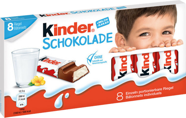Ferrero Kinder Schokolade 8 x 12,5 g 100 g - Bild 1