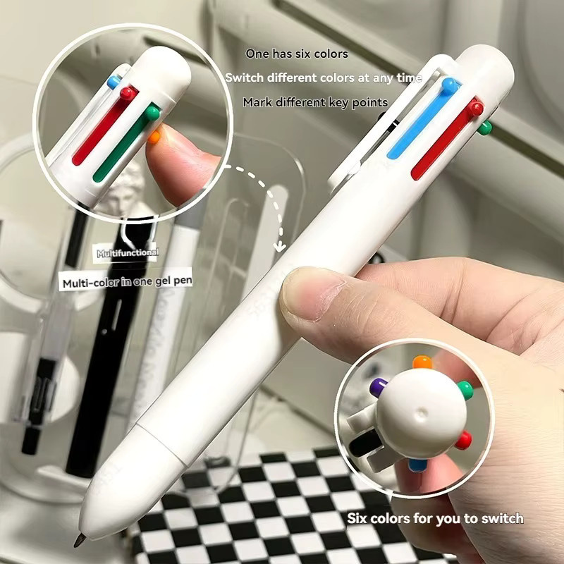 8-teiliges Multifunktions-Schreibwaren-Set für Schüler mit Haftnotizen, Acryl-Stift, Utilitätsmesser, Korrekturband, Radiergummi, Bleistift und Gel-Stift - Bild 3