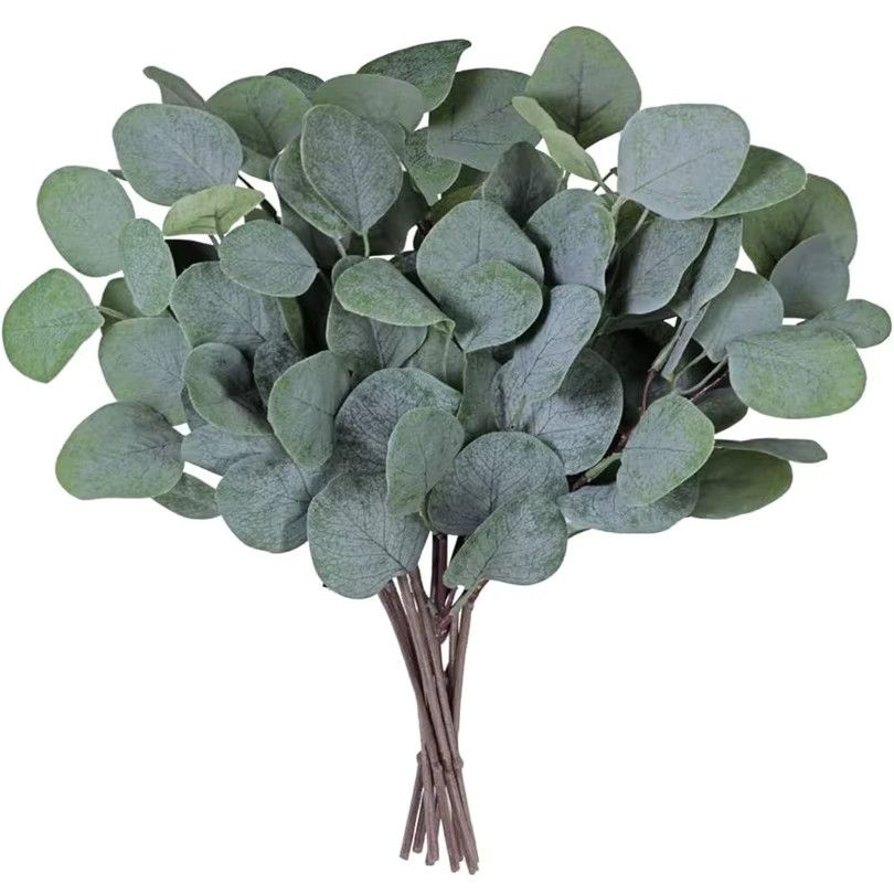 TTCY Künstliche Eukalyptus Zweige in Grün für Hochzeit, Party und DIY Dekoration, 5 oder 10 Stück - Bild 2