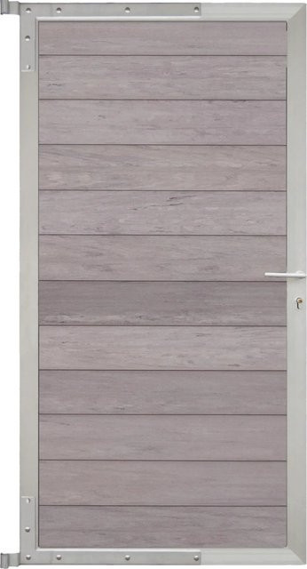 T & J Tor Skär für Sichtschutzzaun in Sand und Silber, Breite: 90 cm, Höhe: 175 cm - Bild 1