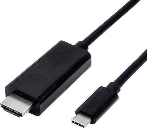 Value USB-C auf HDMI Adapterkabel in Schwarz, Länge: 2,00 m - Bild 1