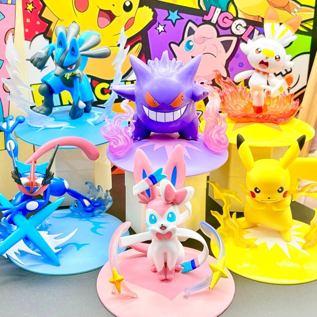 Bandai Pokémon Fee Eevee Gengar Greninja Lucario Figurenmodell, Einzelfigur - Bild 1