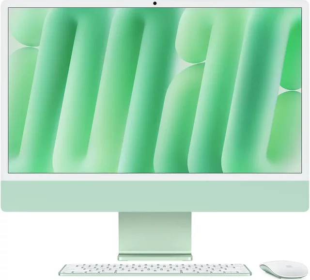 Apple iMac 24 Zoll M4 All-in-One Computer mit 10-Core CPU, 10-Core GPU, 32 GB RAM, 1 TB SSD, NanoGlas, Grün inklusive Maus - Bild 1