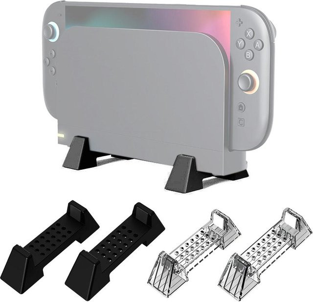 Universeller Konsolenständer für Switch 2 mit integriertem Lüfter zur Wärmeableitung in Schwarz - Bild 1
