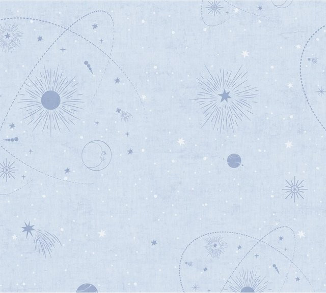 A.S. Création Vliestapete Weltall Blau-Weiß mit abstraktem Design, Breite: 0,53 m, Länge: 10,05 m - Bild 1