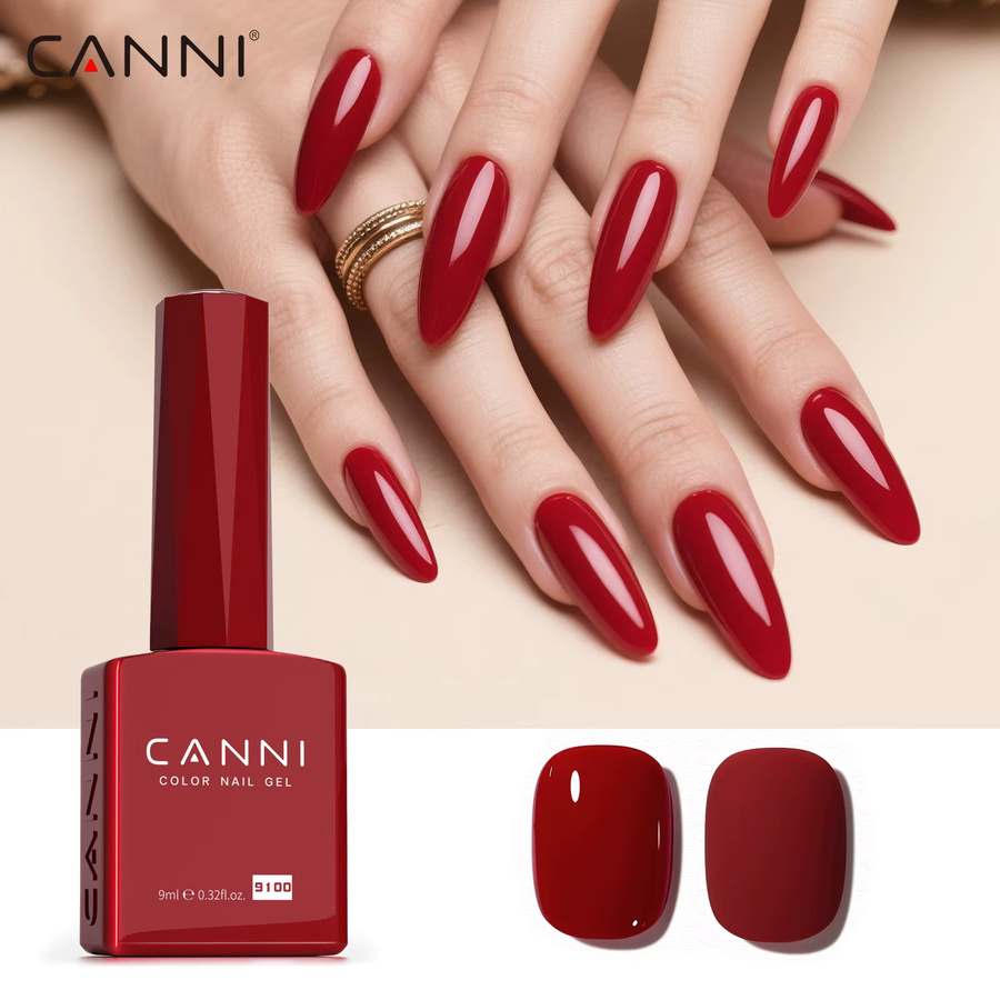 CANNI Nagel-Gel-Lack, Burgunder-Kirschrot, 9 ml, glänzend - Bild 2