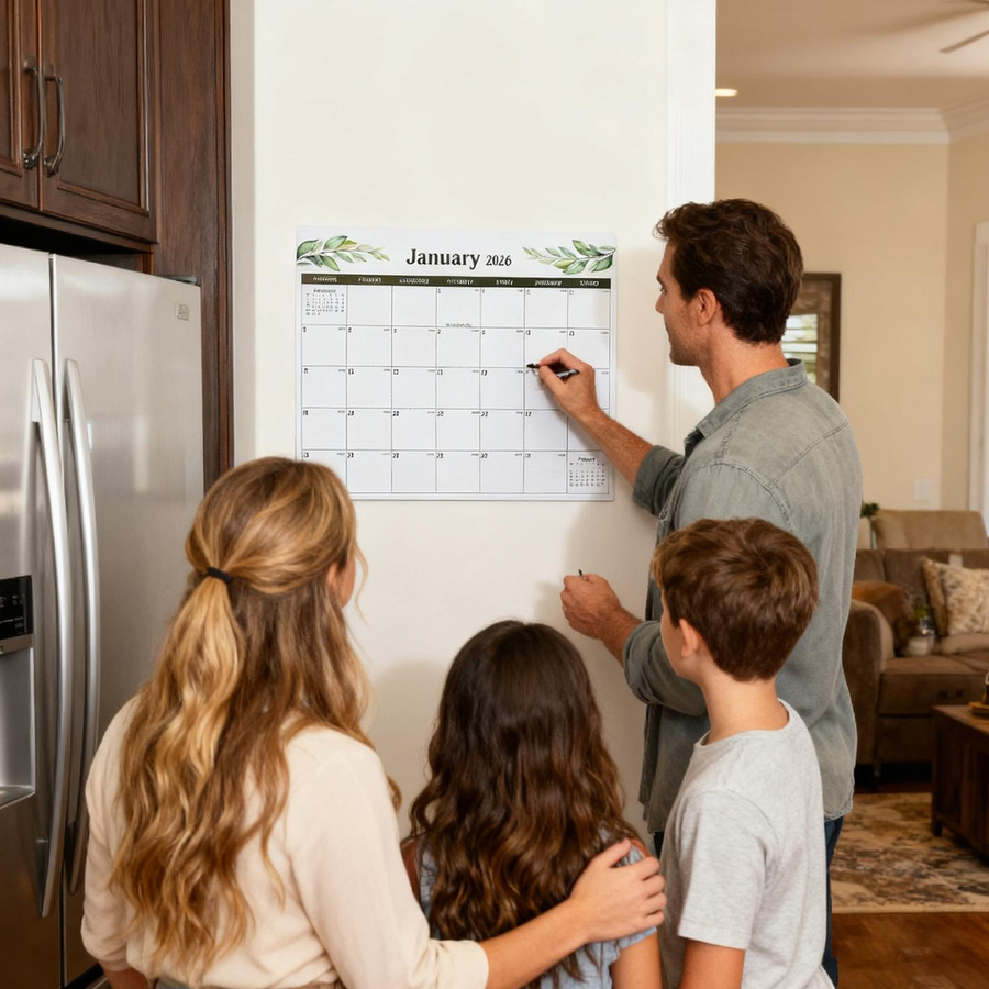 Bai Fen Bai Toys Magnetischer Kühlschrankkalender 2026-2027 für 18 Monate in Weiß - Bild 2