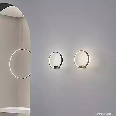 Panzeri Zero Round LED Wandleuchte in Messing - Bild 1