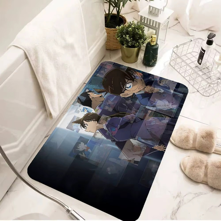 Potdemiel Detective Conan Anime Teppich, rechteckig, gestreift, rutschfest und wasserabsorbierend, Multicolour, B/T: 60 x 40 cm - Bild 3