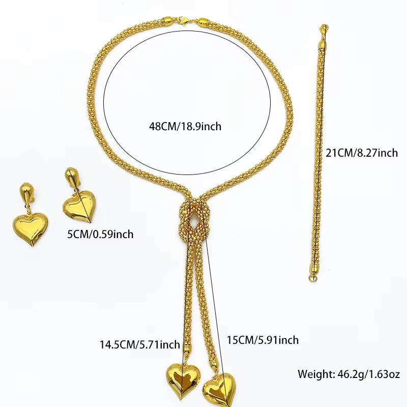 ANIID Schmuckset Halskette, Ohrringe, vergoldet, Damen, Hochzeit - Bild 3