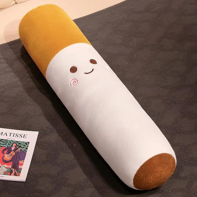 Zylindrisches schlafendes Zigarettenkissen, Plüschtier, 85cm, ab 14 Jahren - Bild 1