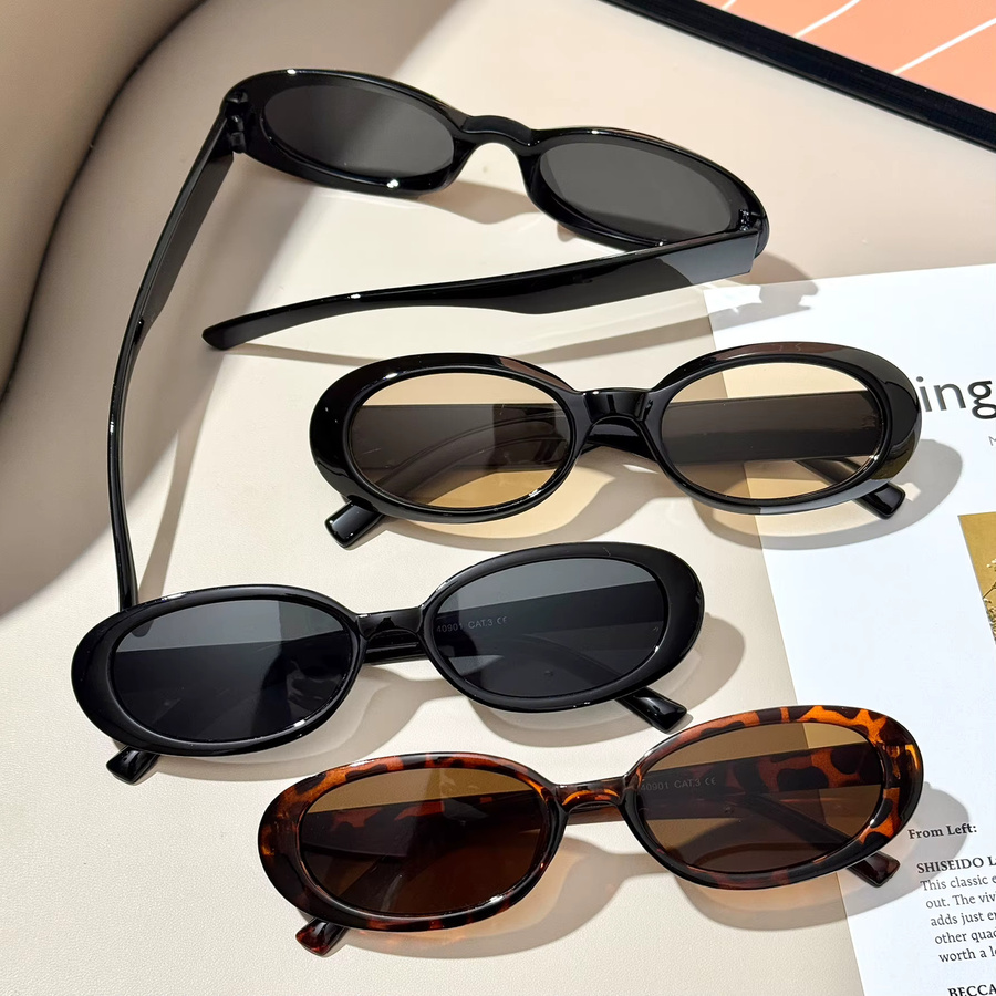 CAIPAI Sonnenbrille, oval, Vollrand, Kunststoff, schwarz, Damen - Bild 4