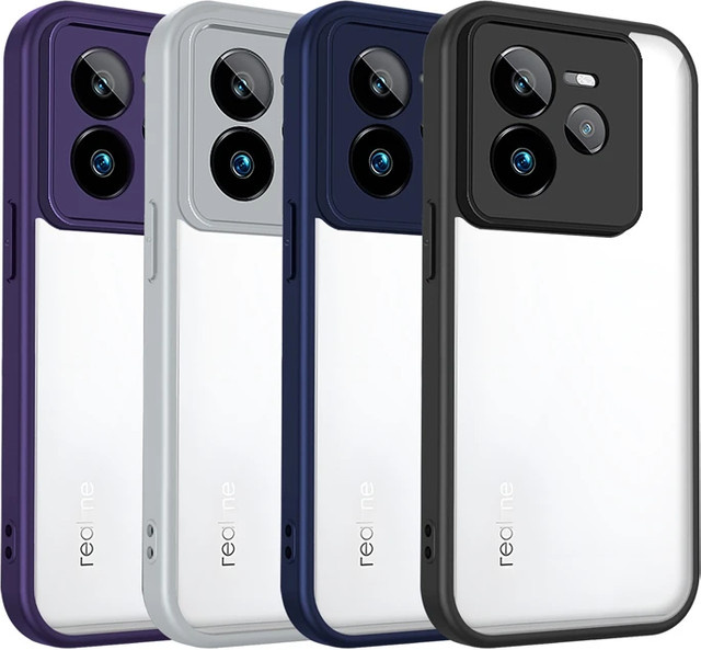 Transparente Silikonhülle für Realme GT 7, GT 6, GT 6T, GT 7T, GT7 Pro, GT7T, GT6T mit PC-Rückseite und TPU-Stoßfänger, stoßfeste Handyhülle in Transparent - Bild 1