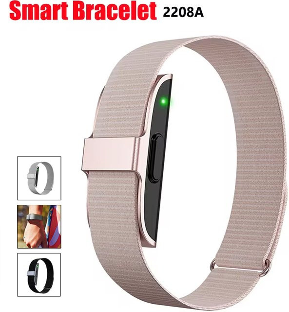 Luxuglow 2208A Smart Armband Fitness Tracker mit Herzfrequenz- und Blutdruckmonitor sowie Schrittzähler in Gold - Bild 1