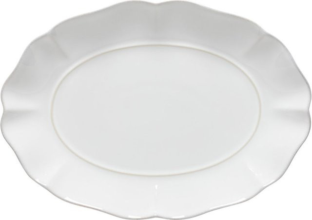 Costa Nova Ovale Servierplatte Pacifica aus Keramik, Weiß, 4er Pack, Breite: 28,8 cm, Höhe: 4,2 cm - Bild 1