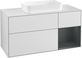 V&B Finion Waschtischunterschrank mit Wandbeleuchtung in Weiß lackiert, Breite: 120 cm, Tiefe: 50,1 cm, Höhe: 50,1 cm - Bild 1