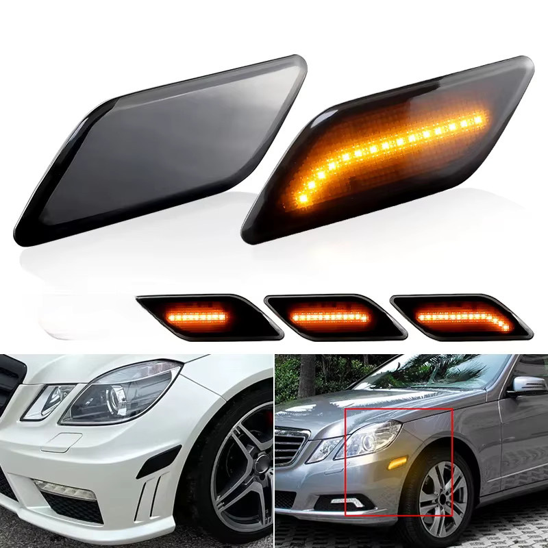 Dynamische LED Seitenmarkierungsleuchten für Mercedes Benz W212 E-Klasse E300 E350 E550 E63 AMG Limousine und Wagon (2010-2013) von SAARMAT - Bild 7