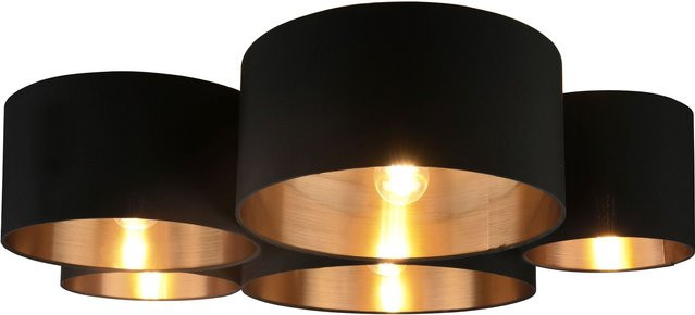 Deckenleuchte CARLTON von Reality Leuchten in Schwarz und Gold/Messing aus Metall - Bild 1