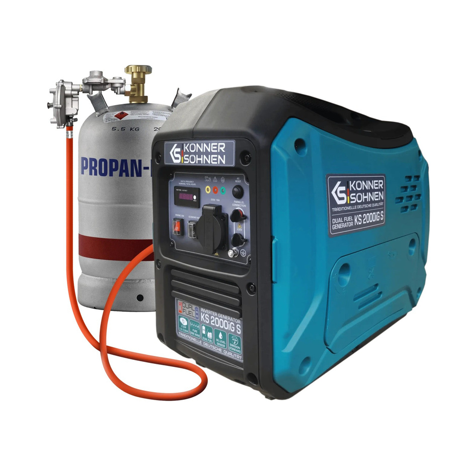 Könner & Söhnen LPG/Benzin-Inverter-Generator KS 2000iG S in Blau - Bild 2