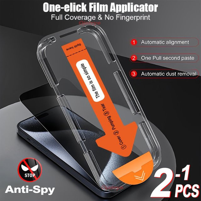 Samsung Anti-Spy Privacy Displayschutzfolie aus gehärtetem Glas für A55 5G A54 A53 A51 A52 A52S A16 A15 A14 A13 A12 A35 A34 A32 A31 A50 transparent - Bild 1
