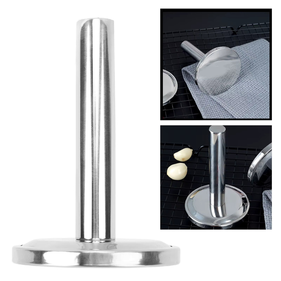 Qiilu Fleischstampfer aus Edelstahl 304 in Silber mit ergonomischem Griff und gewichtetem Design - Bild 2