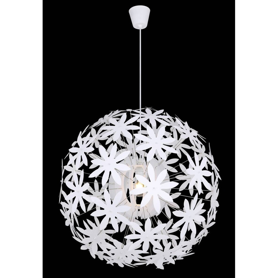 Globo Pendelleuchte Stella Weiß, kugelförmige Hängeleuchte aus Kunststoff, E27, Höhe: 150 cm, Durchmesser: 60 cm - Bild 3