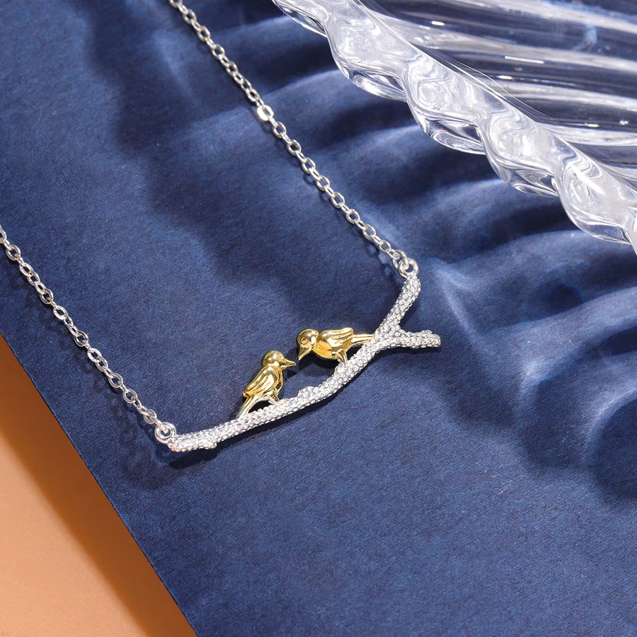 GaGa-Duck Halskette, Vogel auf den Zweigen, 925 Silber, Damen - Bild 3