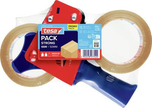tesapack Klebeband transparent von tesa mit Abroller, Breite: 50 mm, Länge: 66 m - Bild 1