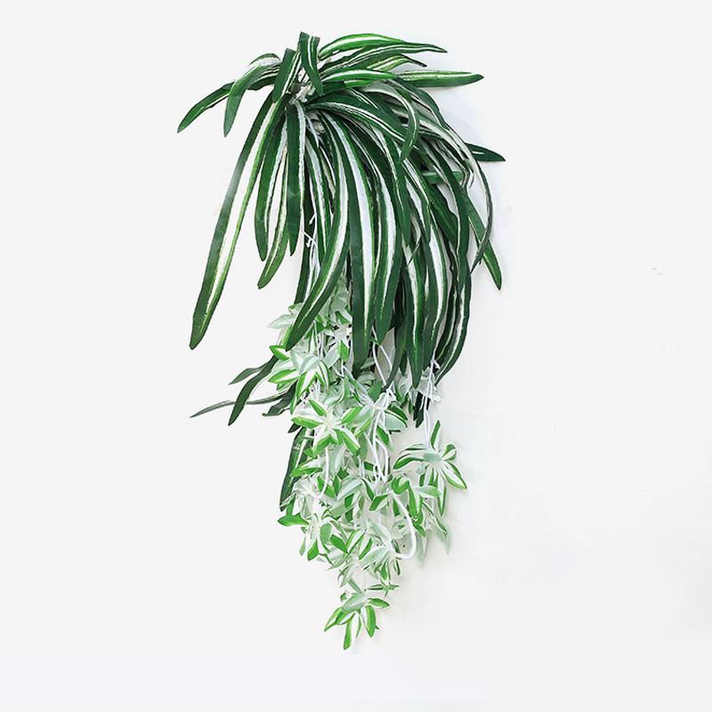 Homelife03 Künstliche Chlorophytum Hängepflanze in Grün, 65 cm Wandbehang aus Kunststoff - Bild 4
